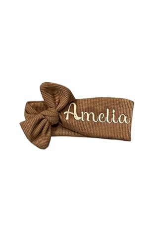 Girls Headband with Name - Personalized Waffle Knit Headband