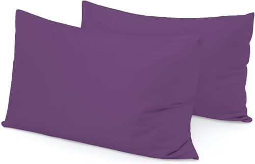 Toddler Travel Pillowcase Set of 2 12x16 Plum Solid