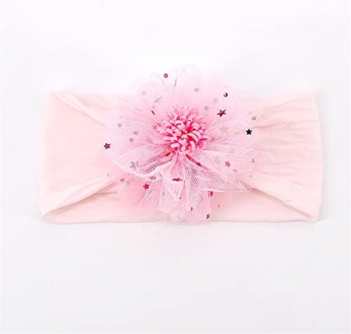 WUTYU Toddler Stretch Flower Tulle Hairband 0-3 Years