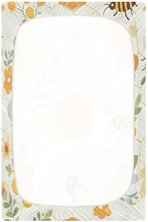 Wajiw Bees Crib Sheets for Girls and Boys