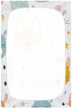 Wajiw Crib Sheets Soft Breathable Fitted for Standard Toddler Mattresses