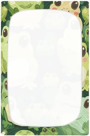 Wajiw Frogs Crib Sheets Soft Breathable Fitted 1