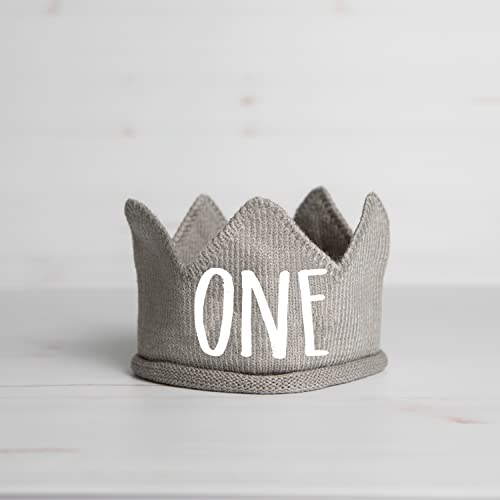 Troubleboy White 1st Birthday Crown for Boy or Girl