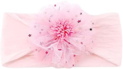 WUTYU Toddler Stretch Flower Tulle Hairband 0-3 Years