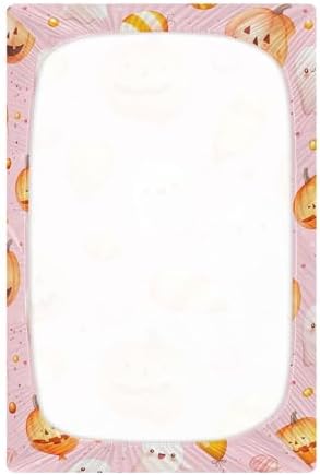 Qilmy Kawaii Ghosts Fitted Crib Sheet for Baby Soft Breathable