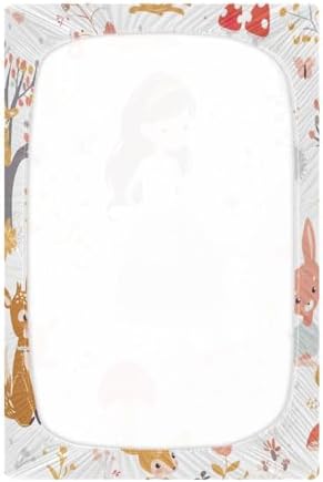 Wajiw Cute Princesses Crib Sheets for Girls and Boys