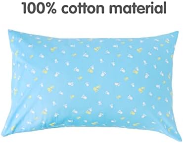 USfivefam 100 Cotton Toddler Pillowcases 2 Pack Blue Pawprints