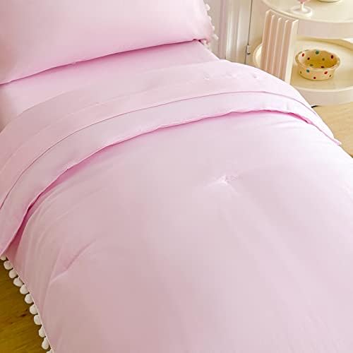 UOZZI BEDDING Toddler Bedding Set 4 Pieces Pink Boho