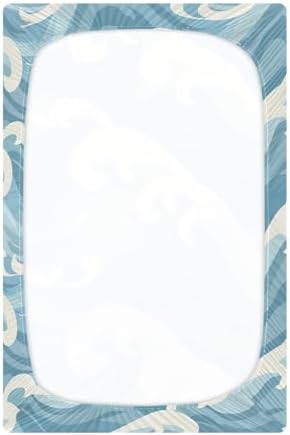 Wajiw Sea Wave Crib Sheets Soft Breathable Fitted Standard Size