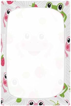 Wajiw Frogs Crib Sheets Soft Breathable Fitted Sheets