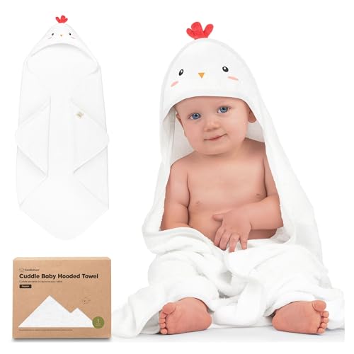 KeaBabies Hooded Towel - Bamboo Viscose Newborn Bath Towel with Hood