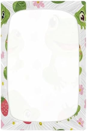 Wajiw Frogs Crib Sheets Soft Breathable Fitted Bedding