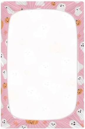 Qilmy Ghost Pattern Fitted Crib Sheet for Boys and Girls 28x52