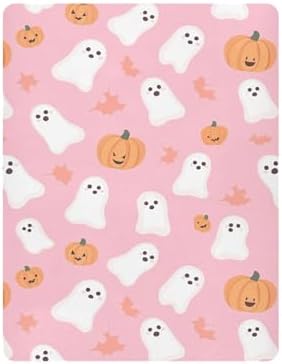 Qilmy Ghost Pattern Fitted Crib Sheet for Boys and Girls 28x52