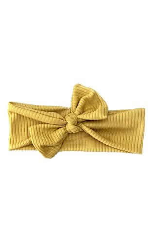 Yellow Stretch Headband with Bow for Baby