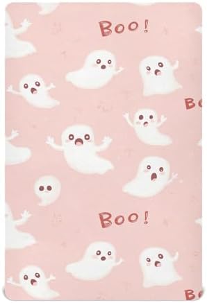 Qilmy Cute Ghosts Fitted Crib Sheet for Baby 1