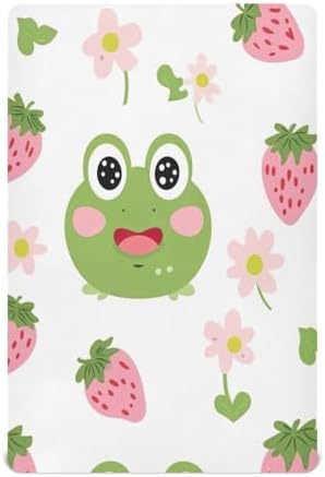 Wajiw Frogs Crib Sheets Soft Breathable Fitted