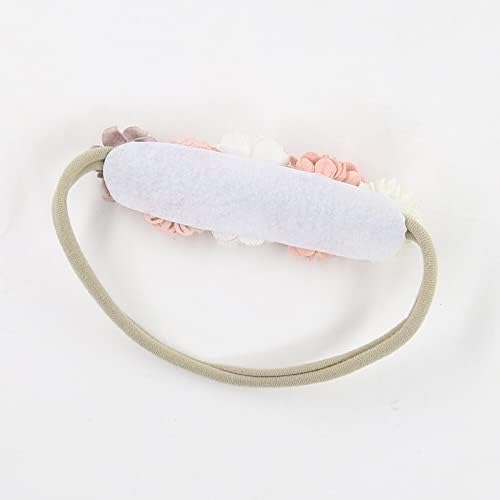 5PCS Baby Headbands Flowers Set Soft Nylon Handmade Headbands for Baby Girl