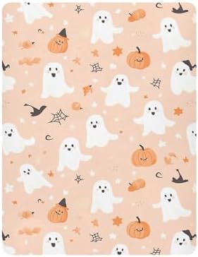 Qilmy Ghosts and Witches Hats Crib Sheet for Babies