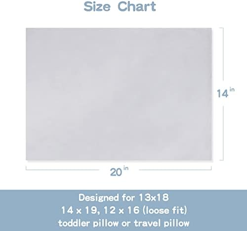 Organic Cotton Toddler Pillowcase 2 Pack 14 x 20 Travel Size