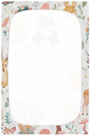 Wajiw Cute Princess Crib Sheets for Girls and Boys