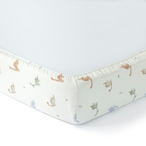 Dreamology 100 Cotton Dino Crib Sheet 28x52