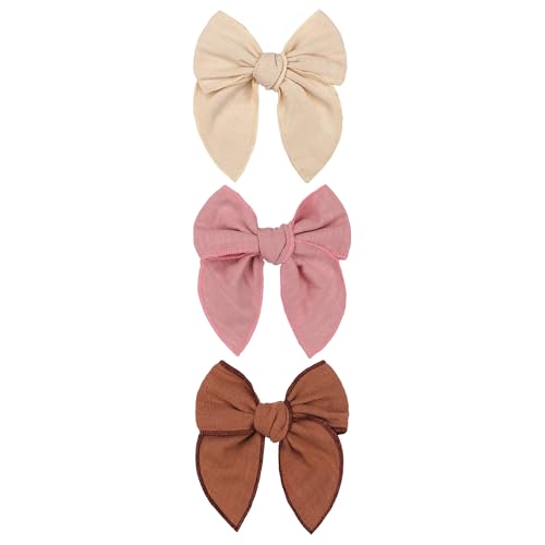 JOYOYO Fable Girls Hair Bows Cotton Linen Alligator Clips