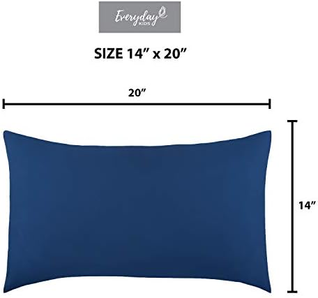 2-Pack Toddler Travel Pillowcases - 14x20 Navy Microfiber