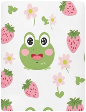 Wajiw Frogs Crib Sheets Soft Breathable Fitted
