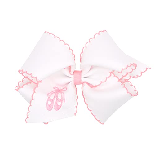 Wee Ones Princess Print Hair Bow with No-Slip Clip