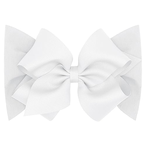 Wee Ones Baby Girls Grosgrain Bow Headband White 6-24 Months