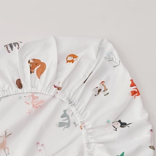 beeweed 4 Pieces Woodland Animal Toddler Bedding Set 1