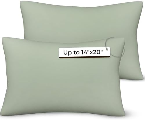Pobibaby 2 Pack Toddler Pillowcase - Ultra Soft Jersey Knit Sage Green