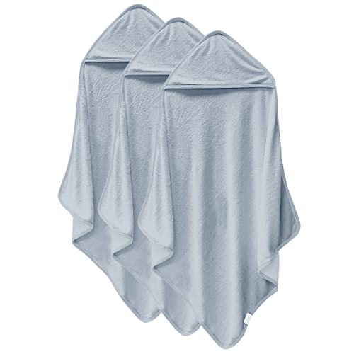 Cosy Family 3 Pack Baby Hooded Towels - Ultra Soft Grey