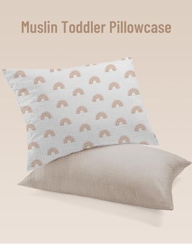 Wimist Toddler Pillowcases 2 Pack 14x20in Muslin