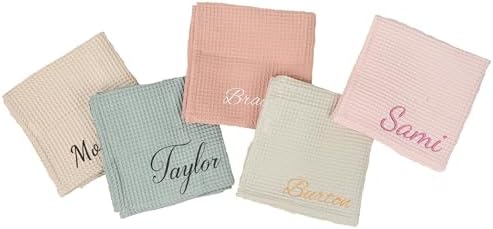 BJZLWJ Custom Baby Blanket with Name 40x30inch Cotton Receiving Blanket