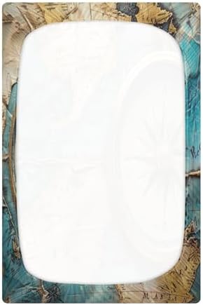 Wajiw Ocean Map Crib Sheet for Standard Size Mattress