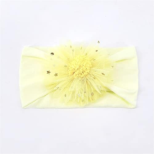 WUTYU Toddler Stretch Flower Tulle Hairband for 0-3 Years