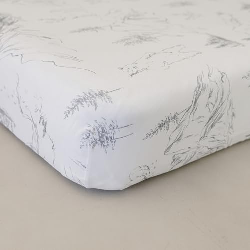 Pobibaby 2 Pack Baby Boy Crib Sheets - Woodland Design