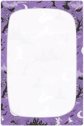 Qilmy Flying Witches Crib Sheet for Baby Soft and Breathable