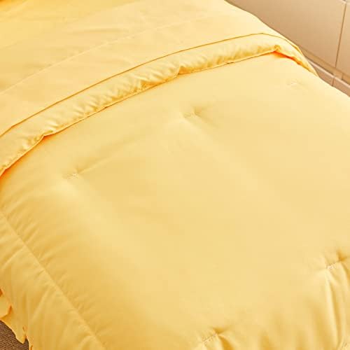 UOZZI BEDDING 4-Piece Yellow Toddler Bedding Set