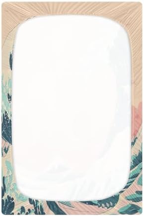 Wajiw Sea Wave Crib Sheets Soft Breathable Fitted