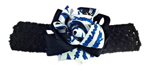 Handmade Panthers Baby Girl Bow Headband - Newborn to Adult