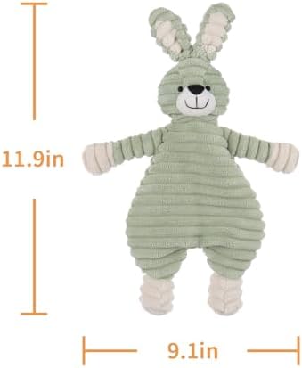 Apricot Lamb Corduroy Bunny Lovey Blanket for Babies