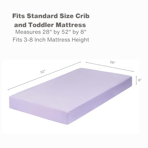 Everyday Kids Fitted Crib Sheet 28x52 Purple