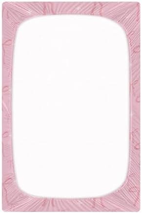 Pink Stars Bows Crib Sheets for Baby Toddler