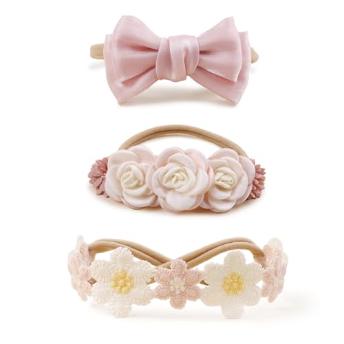 OOSAKU 6pcs Soft Nylon Floral Headbands Set