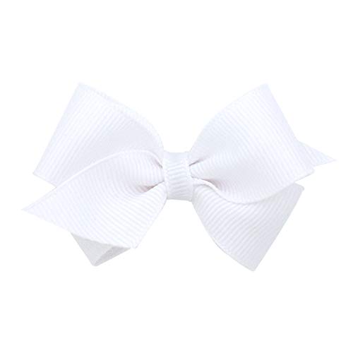 Wee Ones Girls Plain Wrap Classic Grosgrain Hair Bow with WeeStay Clip