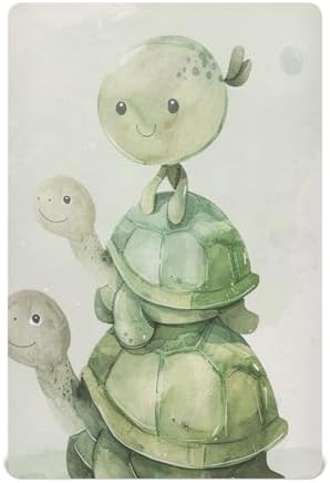 Wajiw Turtle Crib Sheets for Soft and Breathable Sleep