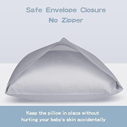 Organic Cotton Toddler Pillowcase 2 Pack 14 x 20 Travel Size